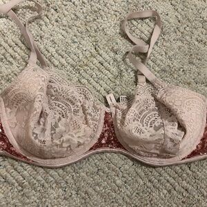 Victoria's Secret Pink Lace Bra with Underwire Support